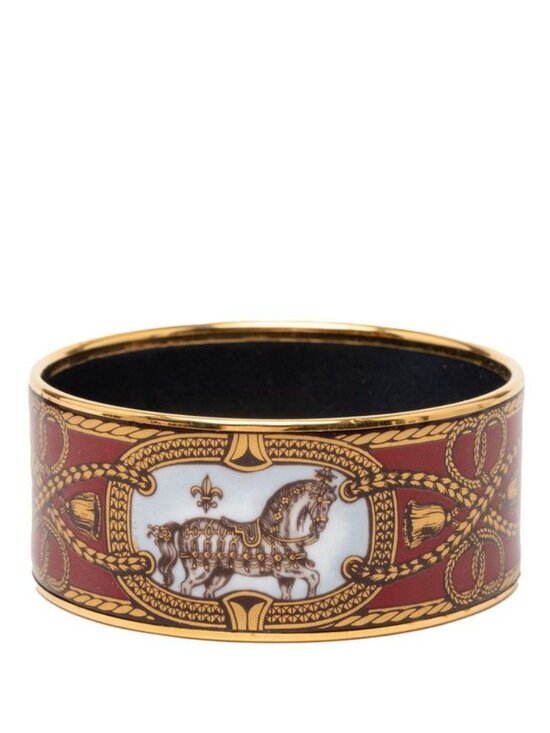 Hermes Enamel TGM Cloisonne Gold Multicolor Plated Belt main image 4